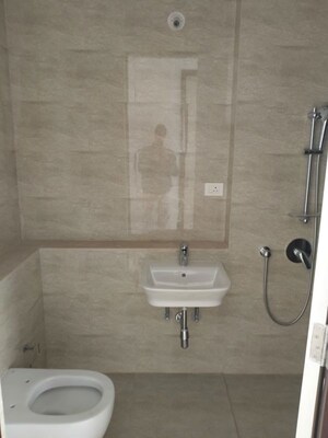 Bathroom in 3 BHK Apartment at LnT Realty Crescent Bay, Parel – for Rent