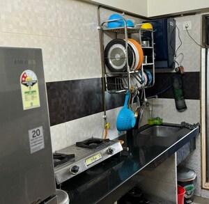 Kitchen in 3 BHK Apartment at JP Rishabh Tower Azad Nagar, Andheri West – for Rent