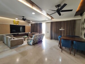 Living Room in 4 BHK Apartment at Hiranandani Brookhill, Ghodbunder Road – for Rent
