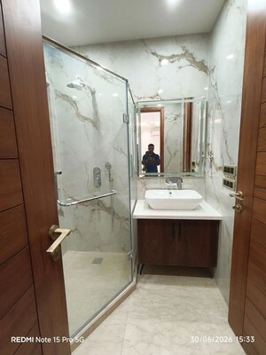 Bathroom in 3 BHK Builder Floor at Greater Kailash I – for Rent