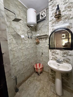 Bathroom in 2 BHK Builder Floor at Kalkaji – for Rent