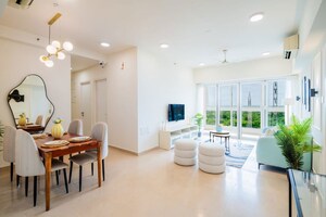 Living Room in 3.5 BHK Apartment at Godrej The Trees, Vikhroli East – for Sale