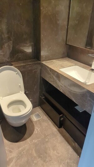 Bathroom in 3 BHK Apartment at Lodha Trump Tower, Worli – for Rent