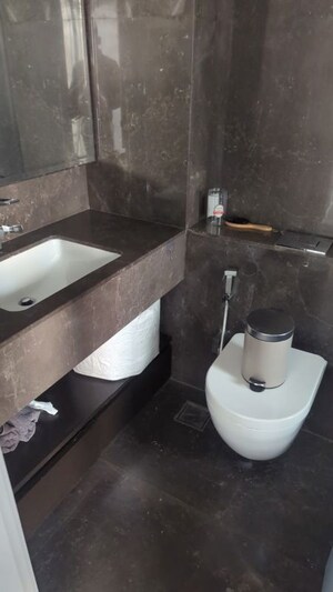 Bathroom in 3 BHK Apartment at Lodha Trump Tower, Worli – for Rent