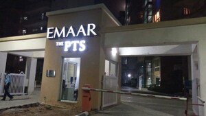 Living Room in 4 BHK Apartment at Emaar Palm Terraces Select, Sector 66 – for Rent
