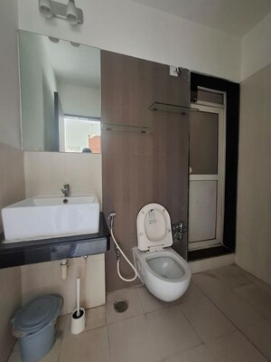 Bathroom in 3 BHK Apartment at Rustomjee Athena, Majiwada – for Rent