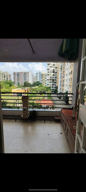 Balcony in 3 BHK Apartment at Manav Silver Skyscapes, Wakad – for Rent