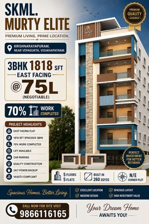 3 BHK Apartment – Exterior View View at Vepagunta - for Sale