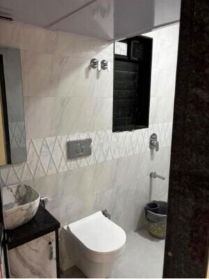 Bathroom in 2 BHK Apartment at Samarth Tanish, Goregaon East – for Rent