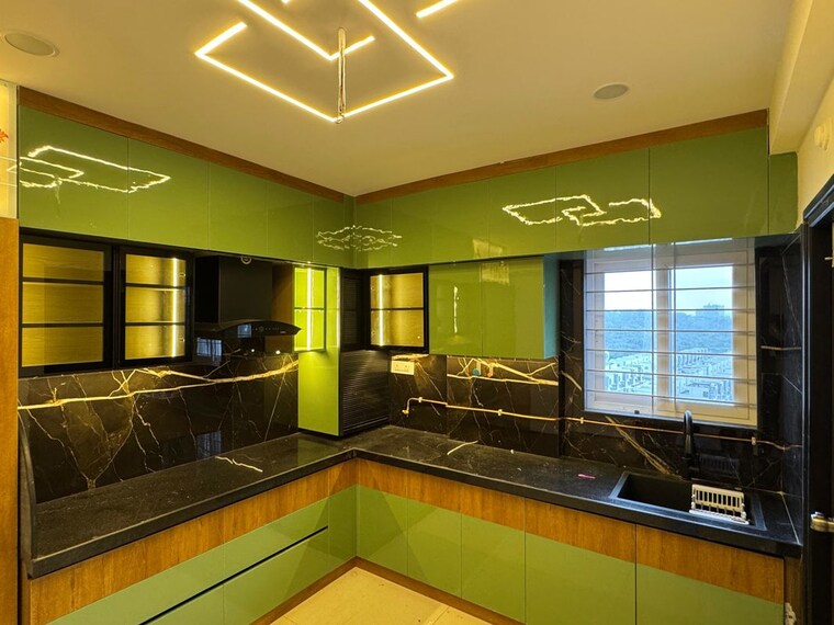 Kitchen, praneeth-pranav-solitaire 3 Bedroom 1710 Sq.Ft. Apartment In Bachupally Hyderabad 10631448