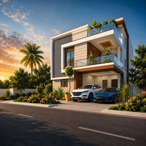 3 BHK Villa – Exterior View View at Lb Nagar - for Sale
