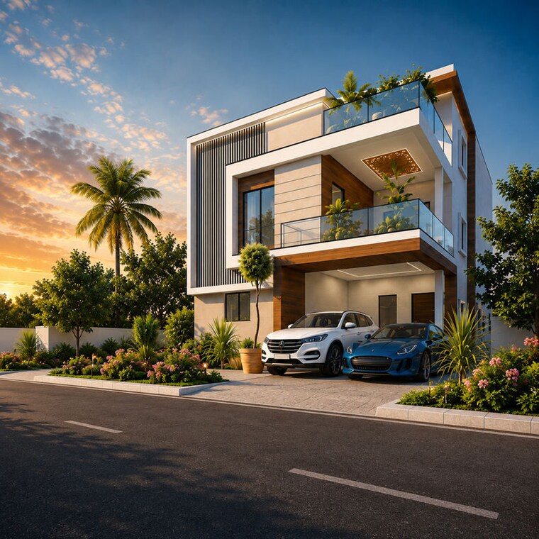 Exterior View, lb nagar 3 Bedroom 2776 Sq.Ft. Villa In Lb Nagar Hyderabad 10631482