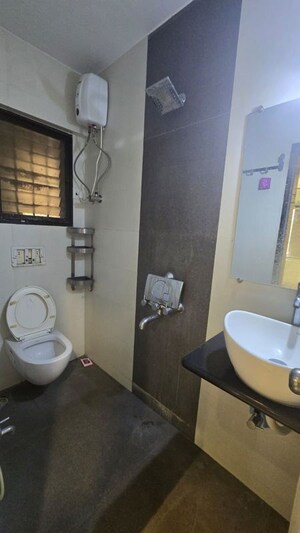 Bathroom in 3 BHK Apartment at Happy Valley, Manpada – for Rent