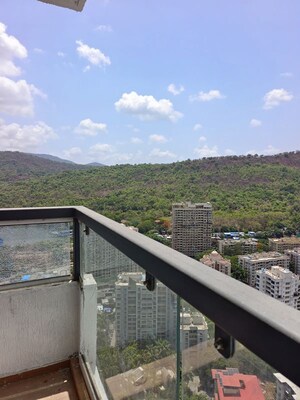 Balcony in 3 BHK Apartment at Dhamji Shamji Mahavir Spring Tulip Phase 1, Pokhran Road No Two – for Rent