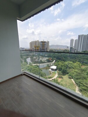 Balcony in 4 BHK Apartment at Kalpataru Immensa, Kolshet Road – for Rent