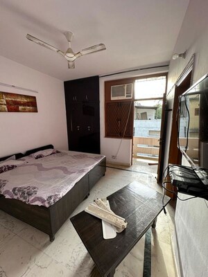 Bedroom in 1 BHK Builder Floor at Kalkaji – for Rent