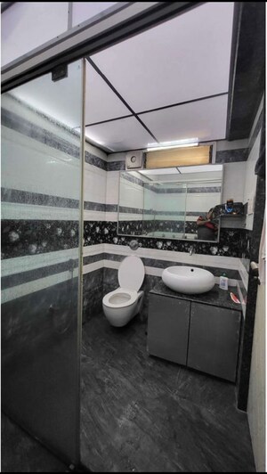 Bathroom in 3 BHK Apartment at Royal Classic Co Op Society, Andheri West – for Rent