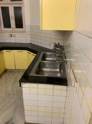 Kitchen in 3 BHK Builder Floor at Sarvodaya Enclave – for Rent