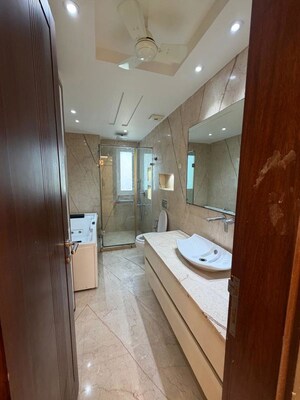 Bathroom in 4 BHK Builder Floor at Panchsheel Park – for Rent