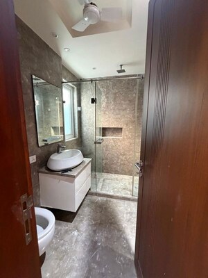 Bathroom in 4 BHK Builder Floor at Panchsheel Park – for Rent