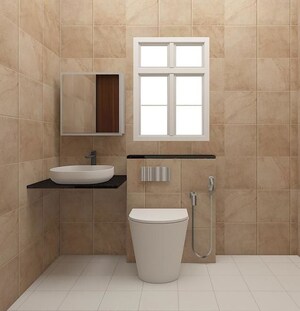 Bathroom in 3 BHK Apartment at Godrej Ananda, Bagaluru – for Rent