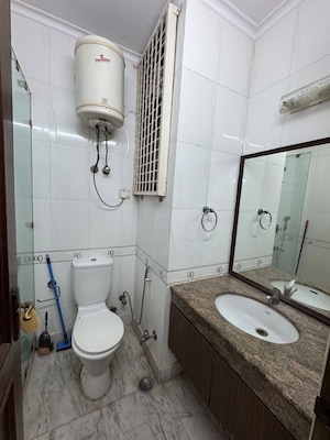 Bathroom in 3 BHK Builder Floor at Greater Kailash I – for Rent