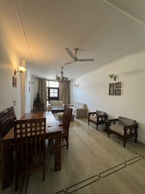 Living Room in 3 BHK Builder Floor at Greater Kailash I – for Rent