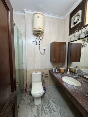 Bathroom in 3 BHK Builder Floor at Greater Kailash I – for Rent