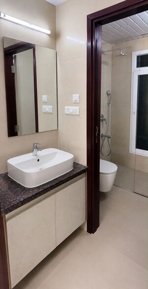 Bathroom in 4 BHK Apartment at L&T Raintree Boulevard, Hebbal – for Rent