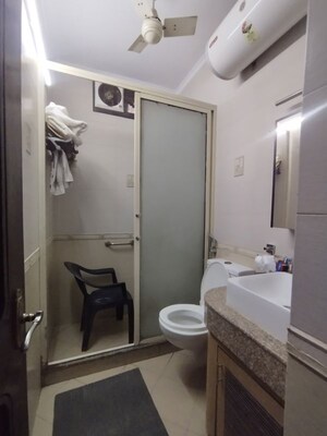 Bathroom in 3 BHK Builder Floor at Malviya Nagar – for Rent