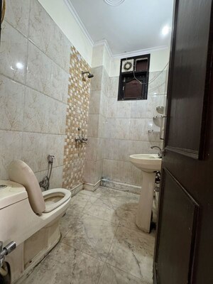 Bathroom in 1 BHK Builder Floor at Chattarpur – for Rent