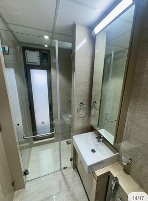 Bathroom in 2 BHK Apartment at Sheth Auris Serenity Tower 3, Malad West – for Rent