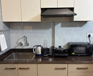 Kitchen in 1 BHK Apartment at Mig KHB Colony, Koramangala – for Rent