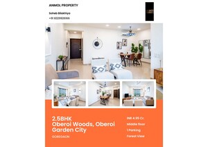 Floor Plan in 2.5 BHK Apartment at Oberoi Realty Woods, Goregaon East – for Sale