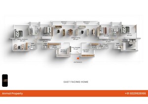 Floor Plan in 5 BHK Apartment at Oberoi Realty Esquire, Goregaon East – for Sale
