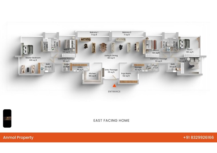 Floor Plan, oberoi-realty-esquire 5 Bedroom 2845 Sq.Ft. Apartment In Goregaon East Mumbai 10632617
