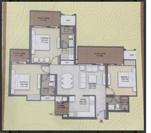 Floor Plan in 3 BHK Apartment at ACE Verde, Sector 22a Yamuna Expressway – for Sale