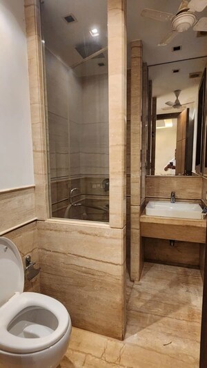 Bathroom in 4 BHK Builder Floor at Greater Kailash I – for Rent