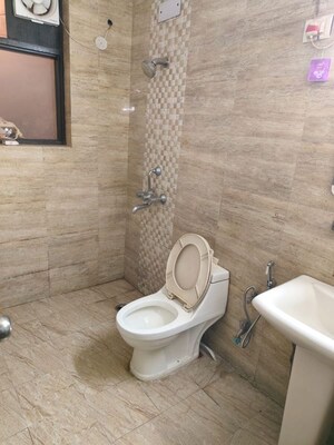 Bathroom in 1 RK Builder Floor at Ansal Sushant Lok I, Sector 43 – for Rent