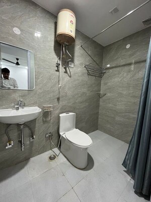 Bathroom in 1 BHK Builder Floor at Ansal Sushant Lok I, Sector 43 – for Rent