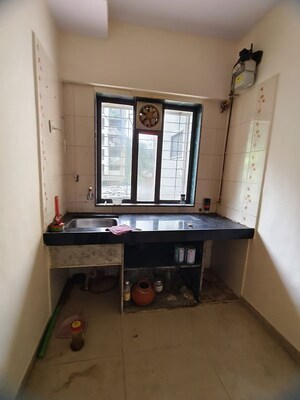Kitchen in 1 RK Apartment at Riddhi Gardens CHS, Malad East – for Rent