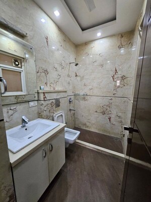 Bathroom in 3 BHK Builder Floor at Mohit House, Sushant Lok I – for Rent