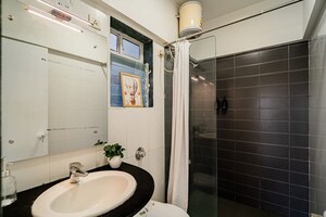 Bathroom in 3 BHK Apartment at Nahar Camellia Apartment, Chandivali – for Rent