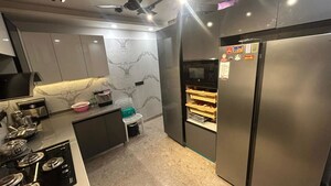 Kitchen in 3 BHK Builder Floor at Sushant Lok I – for Sale