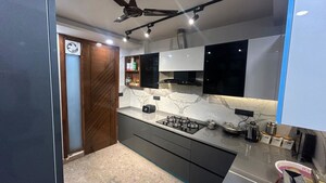 Kitchen in 3 BHK Builder Floor at Sushant Lok I – for Sale