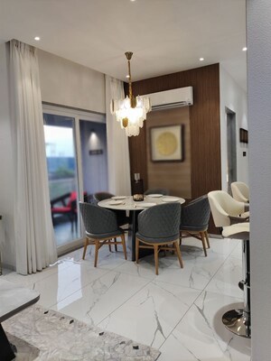 Dining Room in 3 BHK Apartment at Courtyard Regalia, Bhayli – for Sale
