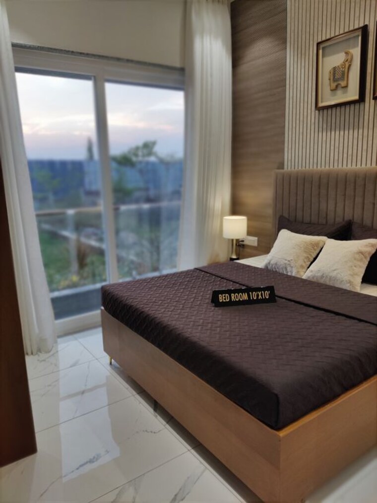 Bedroom, courtyard-regalia 3 Bedroom 1055 Sq.Ft. Apartment In Bhayli Vadodara 10440905