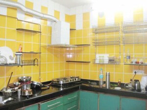 Kitchen in 1 BHK Apartment at Lok Gaurav Society, Vikhroli West – for Rent