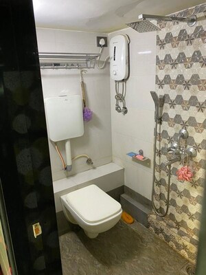 Bathroom in 1 BHK Apartment at Darshan Tower, Thane West – for Sale