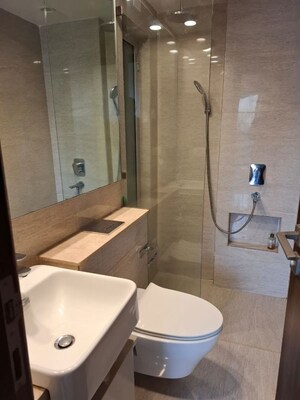Bathroom in 1 BHK Apartment at Hiranandani Regent Hill, Powai – for Rent
